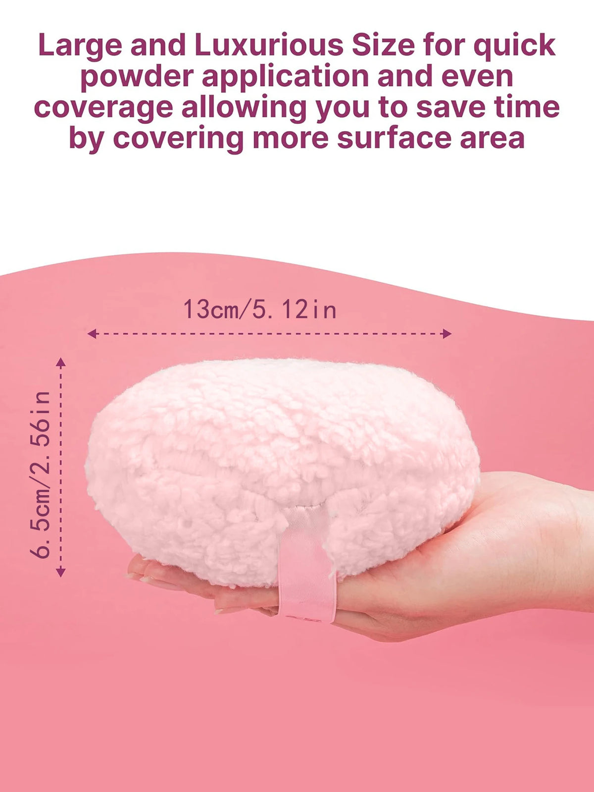 1/2Pcs Extra-Large and Extra-Thick Powder Puff, Skin-Friendly, Soft and Non-Absorbent, Extra-Large Talcum Powder Puff