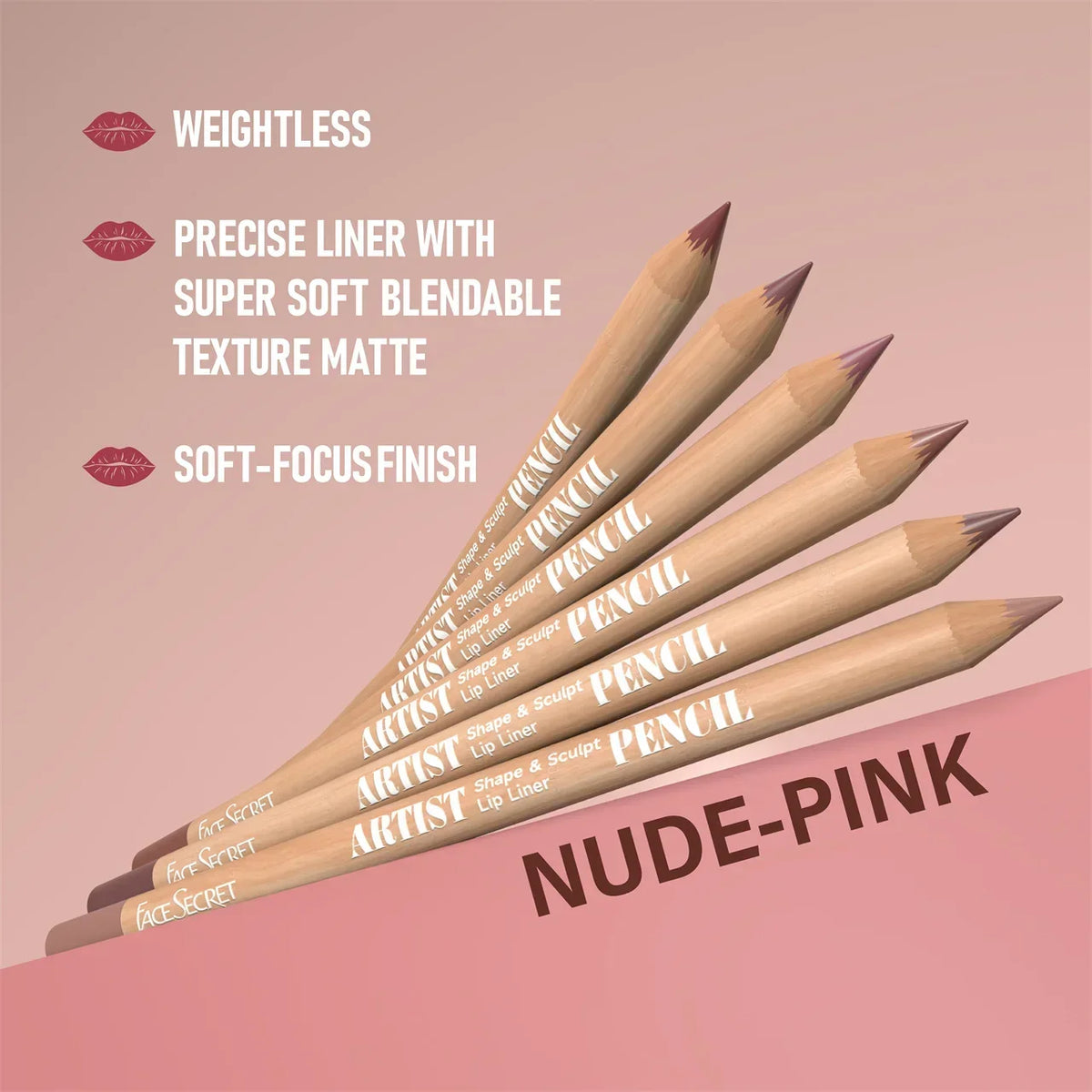 6pcs/set Lip Liner Pen 6 Colors Waterproof And Sweat-proof Not Easy To Fade Non-stick Cup Nude Lipstick Pencil SET