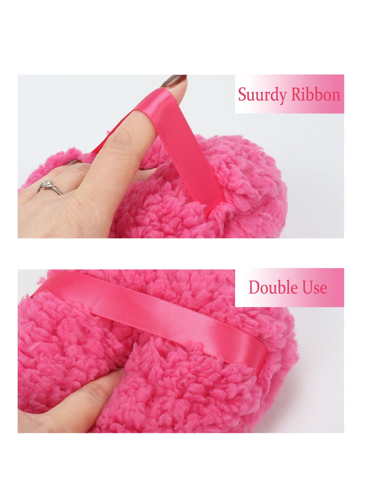 1/2Pcs Extra-Large and Extra-Thick Powder Puff, Skin-Friendly, Soft and Non-Absorbent, Extra-Large Talcum Powder Puff